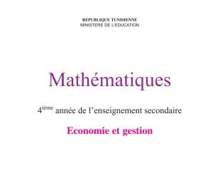 Math 4ème année secondaire Economie et gestion PDF HajerEducation