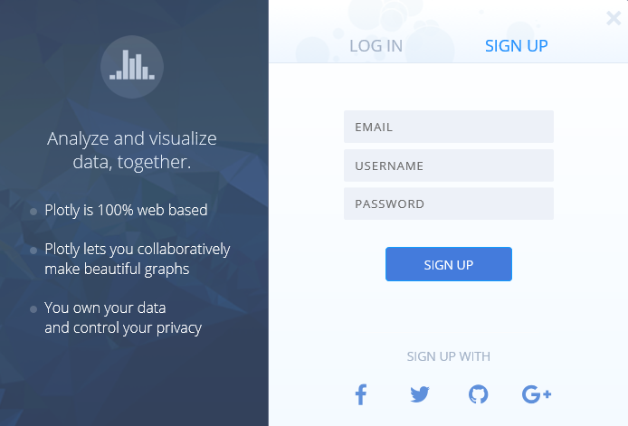 python Plotly tutorial : plotly SIGN UP