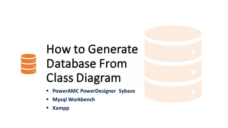 database class diagram powerdesigner