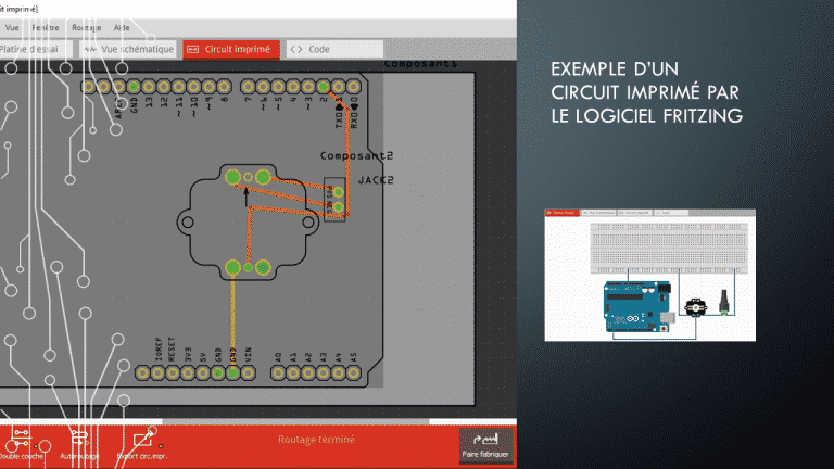 exemple d'un Circuit Imprimé par le logiciel FRITZING