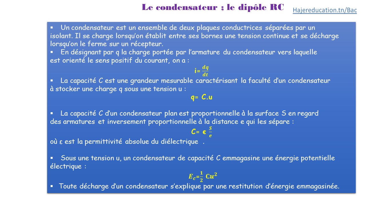 cours dipole rc hajereducation