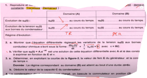 exercice dipole rc corrigé | exercice physique bac informatique SP 2019 شرح