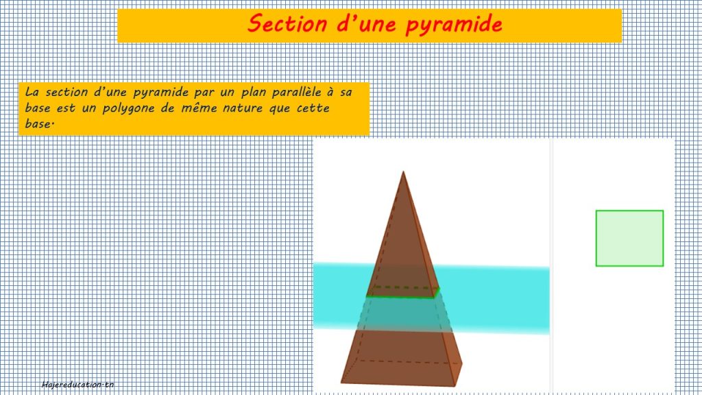 Section d’une pyramide
