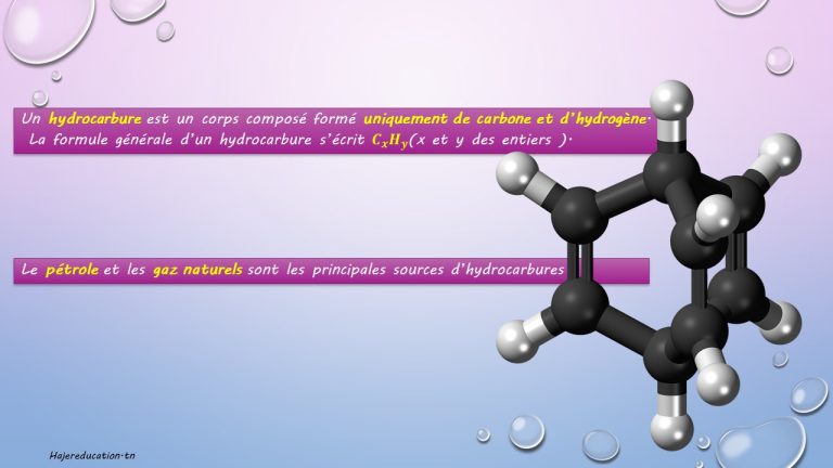 Les Hydrocarbures 1ère Année أولى ثانوي – HajerEducation