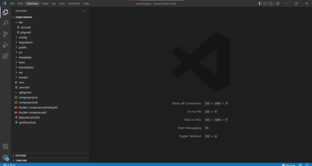 VS code symfony App